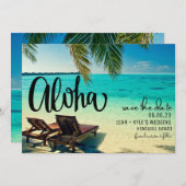 Aloha Hawaii Beach Wedding Bewaar de datum Save The Date (Voorkant / Achterkant)