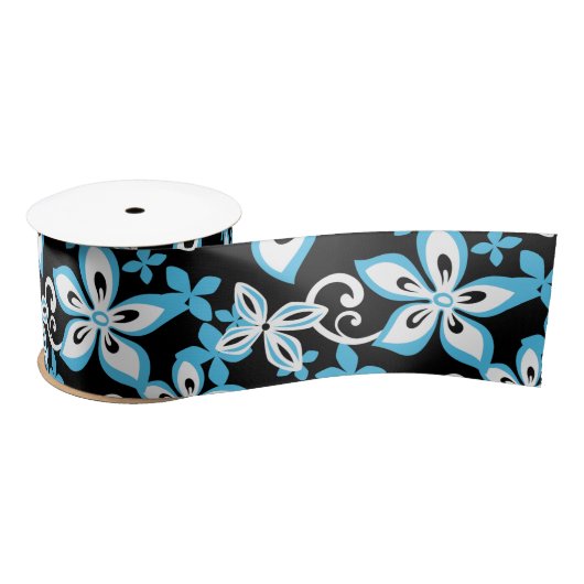 ALOHA HAWAII (BLACK/BLUE) SATIN RIBBON LINT (Spoel)