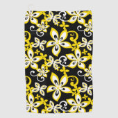 ALOHA HAWAII (BLACK/GEEL) GOLFHANDDOEK (Voorkant)