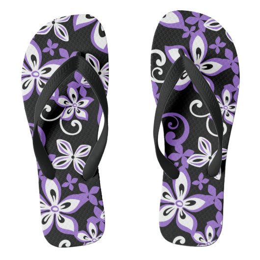 ALOHA HAWAII (BLACK/PAARS) Paar van Teenslippers (Voetbed)