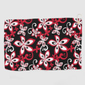 ALOHA HAWAII (BLACK/RED) Golfhanddoek (Horizontaal)