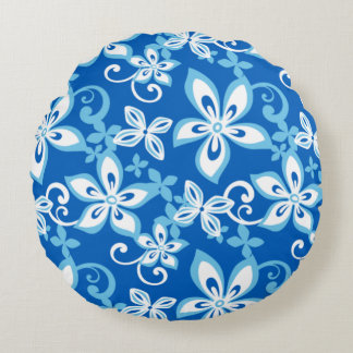 ALOHA HAWAIÏ (BLAUW x 2) Rond Kussen