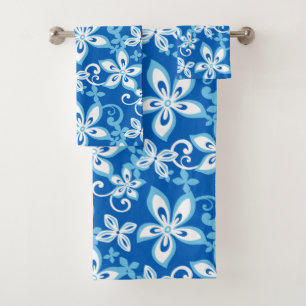 ALOHA HAWAII (BLEU x 2) JEU DE SERVIETTES DE BAIN