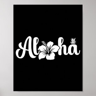 Aloha hawaii bloem tropisch hawaiiaans eiland kind poster