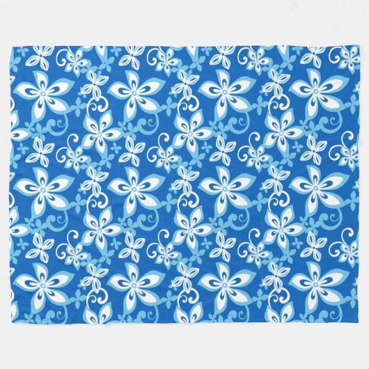 ALOHA HAWAII (BLUES) Couverture en polaire (Devant (Horizontal))