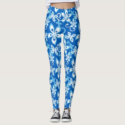 ALOHA HAWAII (BLUES) Leggings (Devant)