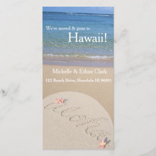 Aloha Hawaii Changement d'adresse Carte photo pers
