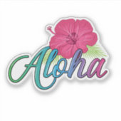 Aloha Hawaii de l'île - 4 x 4 Sticker (Devant)