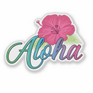 Aloha Hawaii de l'île - 4 x 4 Sticker