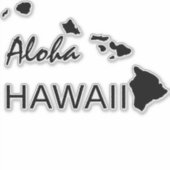 ALOHA - HAWAII-EILANDEN STICKER (Voorkant)