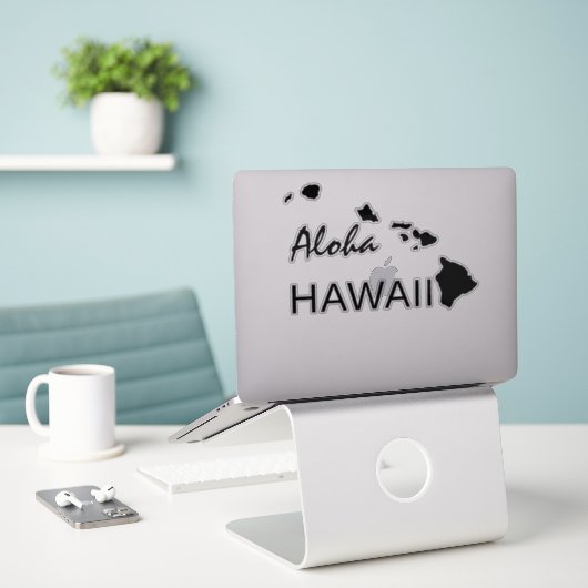 ALOHA - HAWAII-EILANDEN STICKER (Laptop op bureau)