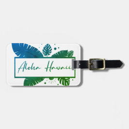 Aloha Hawaii Green T-Shirt Sleutelhanger Bagagelabel
