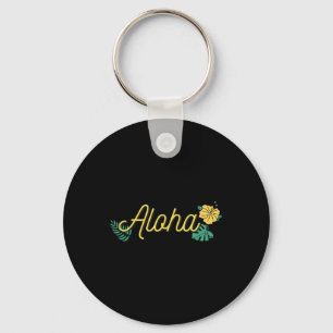 Aloha Hawaii Hawaiaanse Eiland Tropische Hibiscus Sleutelhanger