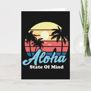 Aloha Hawaii Hawaiaanse Strand Surfer Surfen Souve Kaart