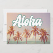 Aloha Hawaii Hawaiian Island Bruiloft Save the Dat Date (Voorkant)
