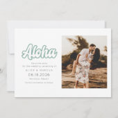 Aloha Hawaii Hawaiian Island Bruiloft Save the Dat Date (Achterkant)
