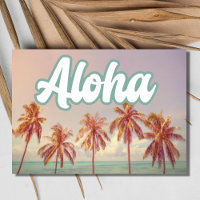 Aloha Hawaii Hawaiian Island Bruiloft Save the Dat