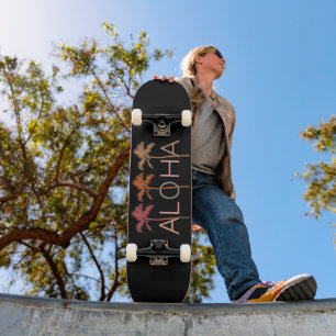 Aloha Hawaii Hawaiian Island Palm Beach Skateboard