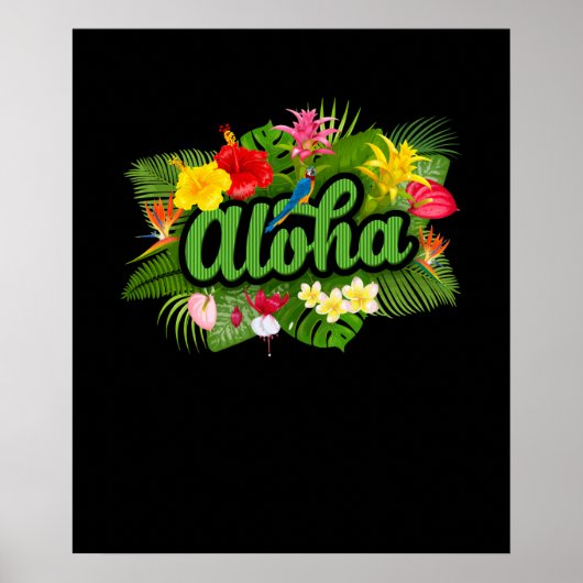 Aloha Hawaii Hawaiian Island Poster (Voorkant)