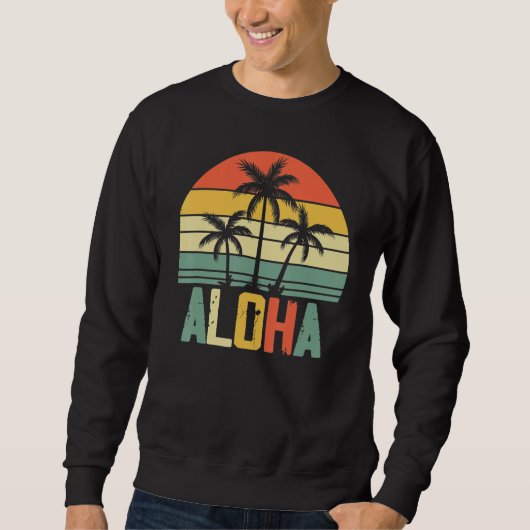 Aloha Hawaii Hawaiian Island Shirt Palm Beach Surf (Voorkant)