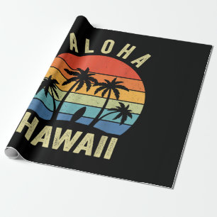 Aloha Hawaii Hawaiian Island Shirt Palm Beach Surf Cadeaupapier