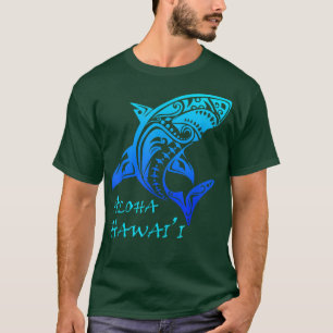 Aloha Hawaii Hawaiian Island Tribal Shark T-shirt