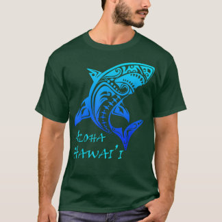Aloha Hawaii Hawaiian Island Tribal Shark T-shirt