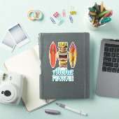 Aloha Hawaii Hawaiian Tiki Surfing Sticker (iPad Cover)