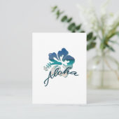 Aloha Hawaii Hibiscus Flower Briefkaart (Staand voorkant)
