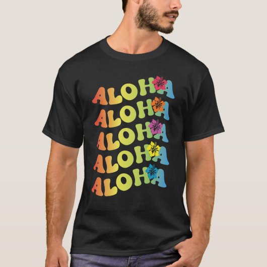 Aloha Hawaii Hibiscus Flower T-Shirt (Voorkant)