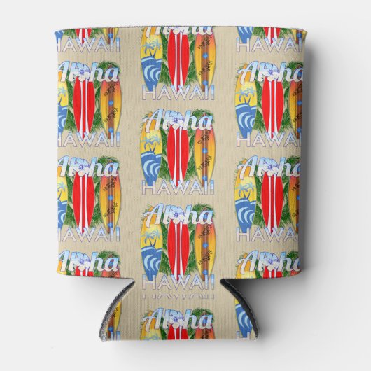 Aloha Hawaii Island Surfing Blikjeskoeler (Voorkant)