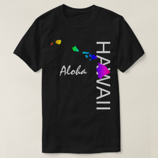 ALOHA - HAWAII ISLANDS NEON REGENBOOG T-SHIRT