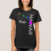 ALOHA - HAWAII ISLANDS NEON REGENBOOG T-SHIRT (Voorkant)