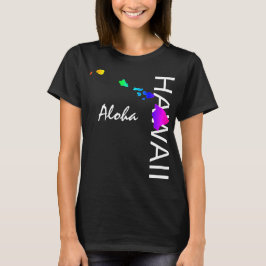ALOHA - HAWAII ISLANDS NEON REGENBOOG T-SHIRT
