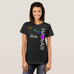 ALOHA - HAWAII ISLANDS NEON REGENBOOG T-SHIRT