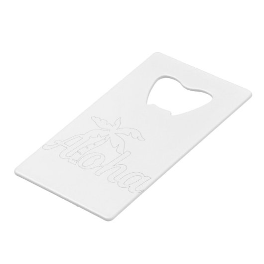Aloha Hawaii Kredietkaart Flessenopener (Achterkant Gekanteld)