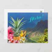 Aloha Hawaii landschap en flora Briefkaart (Voorkant / Achterkant)