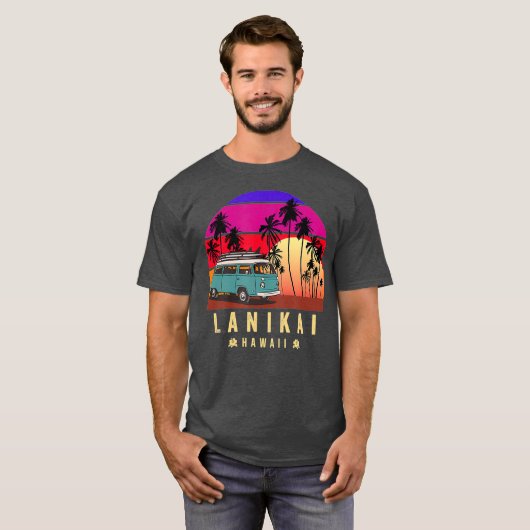 Aloha Hawaii Lanikai Surf Van Hawaiian T-shirt (Voorkant volledig)