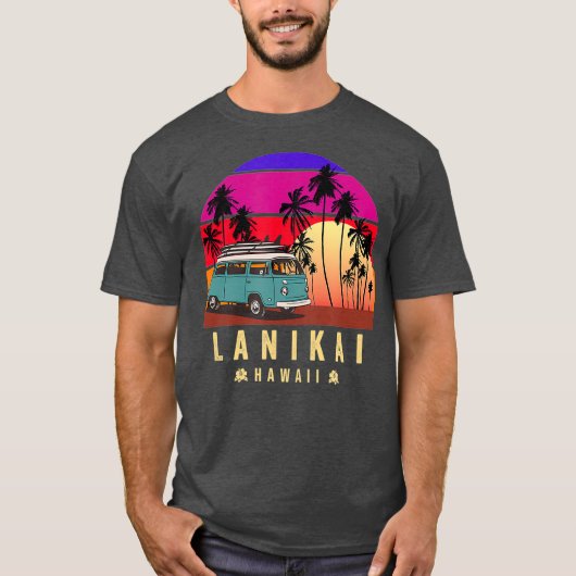 Aloha Hawaii Lanikai Surf Van Hawaiian T-shirt (Voorkant)