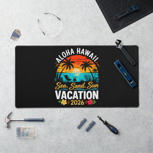 Aloha Hawaii Mer Sable Soleil 2026 (Poste de travail)