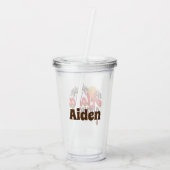 Aloha Hawaii-monogram Acryl Drinkbeker (Achterkant)