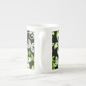 ALOHA HAWAII (NOIR/LIME) BONE CHINA MUG (Dos)