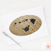 Aloha Hawai'i Ovale Sticker (Envelop)