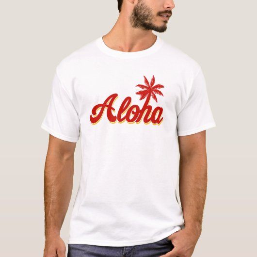 Aloha Hawaii Palm Tree t-shirt (Voorkant)