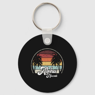 Aloha Hawaii Palms Cool Casual Summer Beach Vacati Sleutelhanger