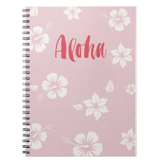 Aloha Hawaii pastel roze notebook Notitieboek (Voorkant)