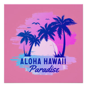 aloha hawaii perfect poster