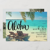 Aloha Hawaii Photo Beach Wedding Save the Date (Voorkant / Achterkant)