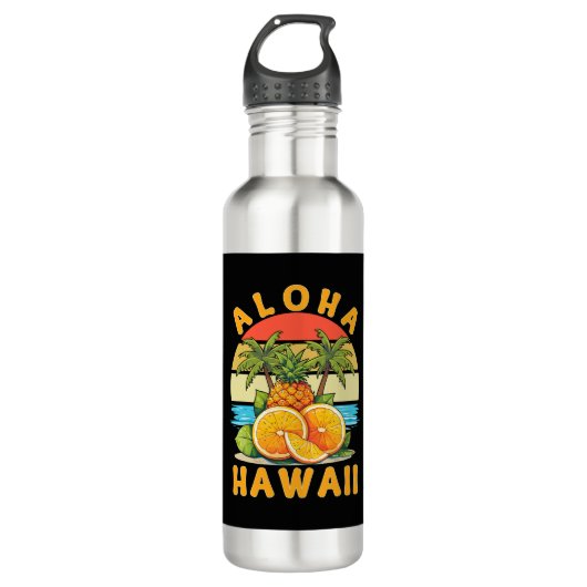 Aloha Hawaii Pineappel Waterfles (Voorkant)