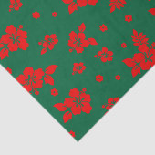 Aloha Hawaii Red over het groene kerstpatroon Tissuepapier (Detail)